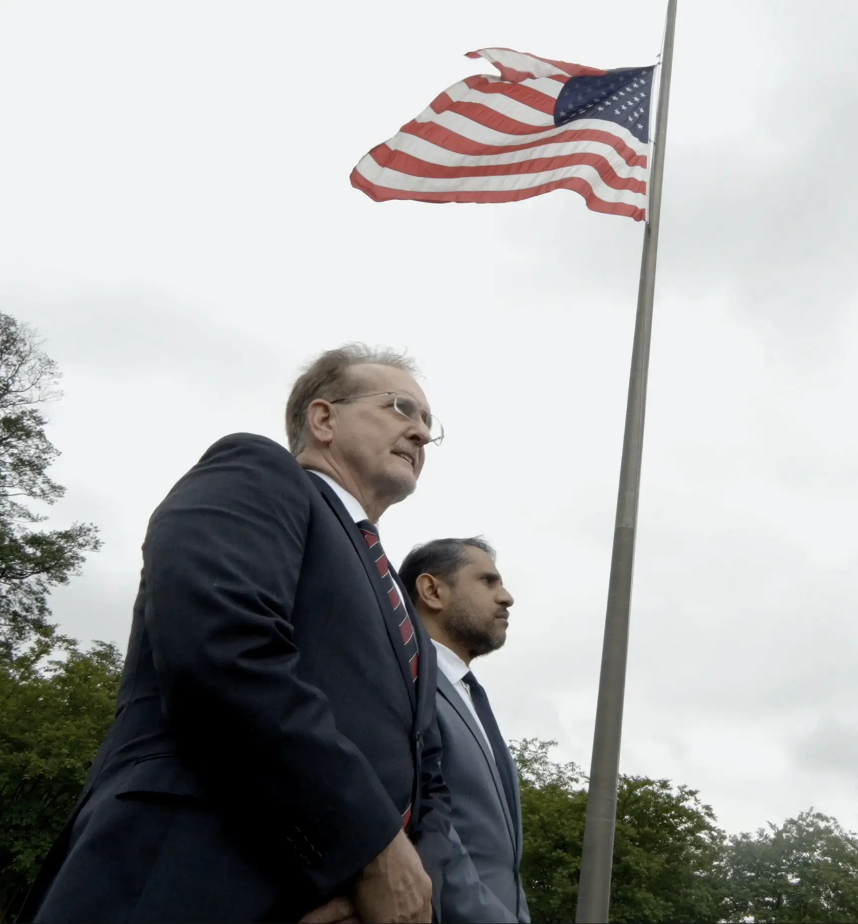 Richard and Bhavik with USA flag